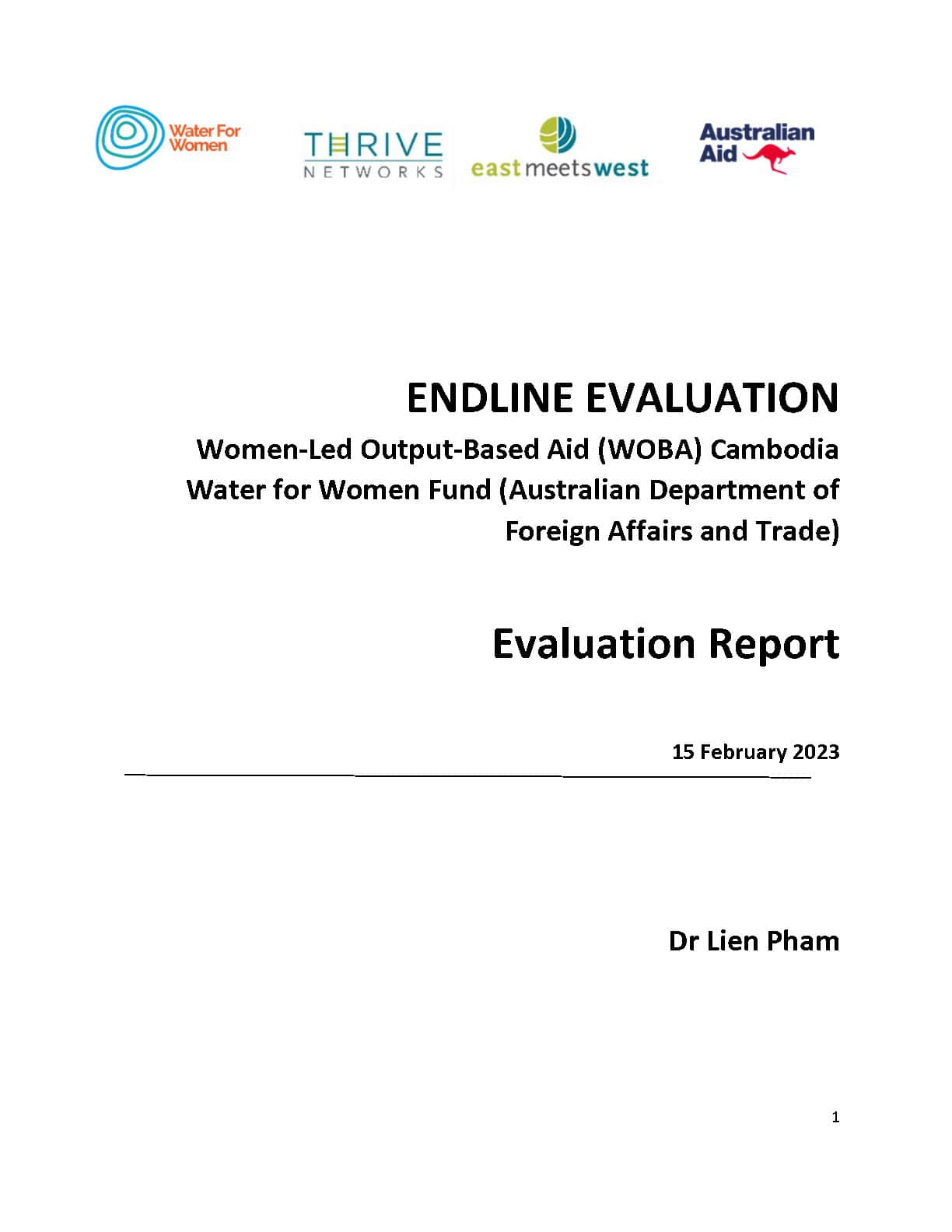 End-line Evaluation Report for Women-Led Output-Based Aid (WOBA) Cambodia