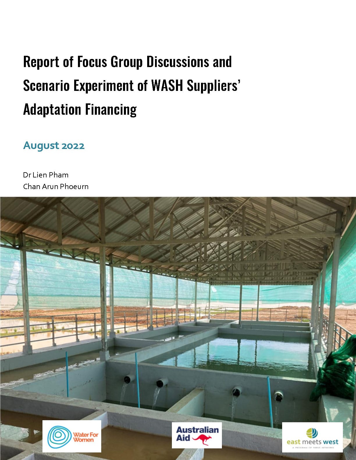 Report of Focus Group Discussions and Scenario Experiment of WASH Suppliers’ Adaptation Financing