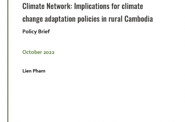 Grassroots adaptation through the Citizens Climate Network: Implications for climate change adaptation policies in rural Cambodia. Policy Brief