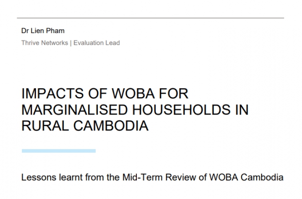 Impacts of WOBA Cambodia for Marginalised Households in Rural Cambodia: Lessons learnt from the Mid-Term Evaluation