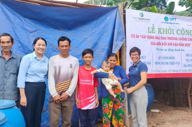 MOU signing and kick-off ceremony of the project “Building climate resilient compassion homes in 2022 in Tra Vinh province”